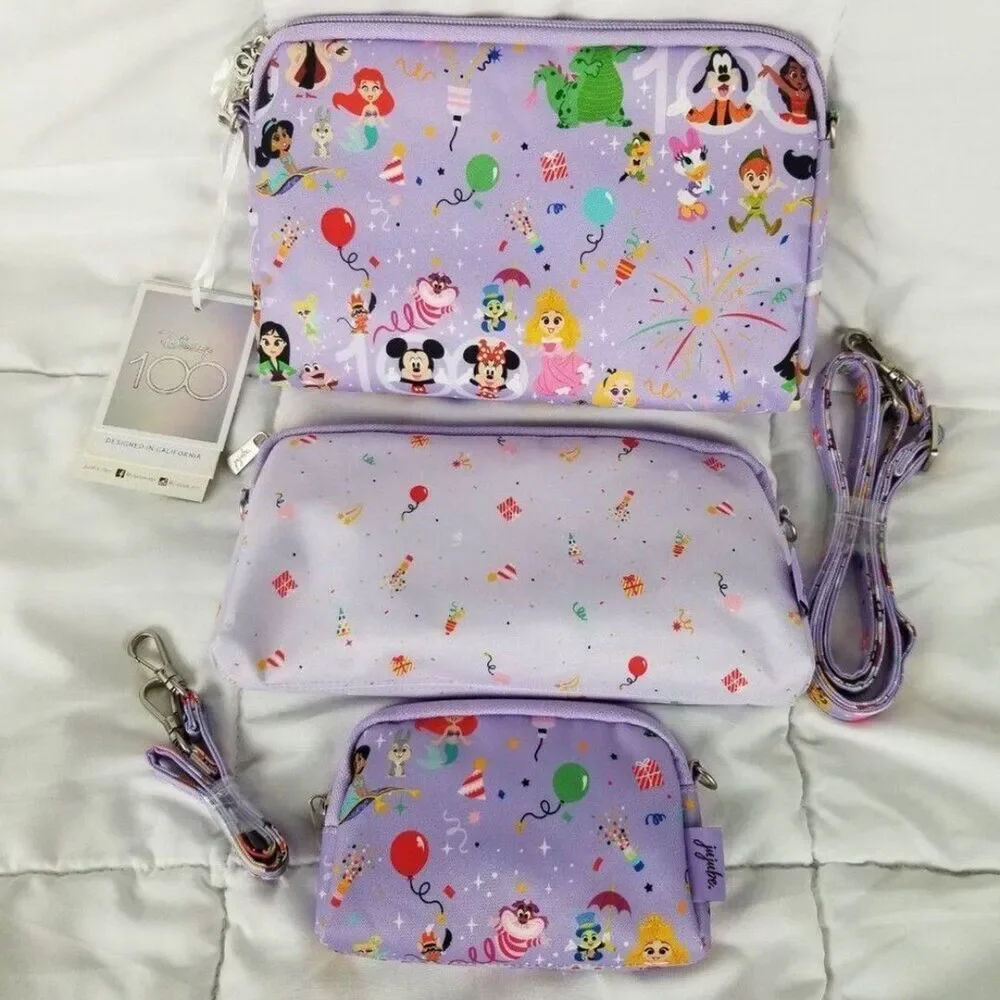 JuJuBe Disney Be Set Century of Magic 100 Years 3 Zip Bag Pouch 2 Straps Ariel